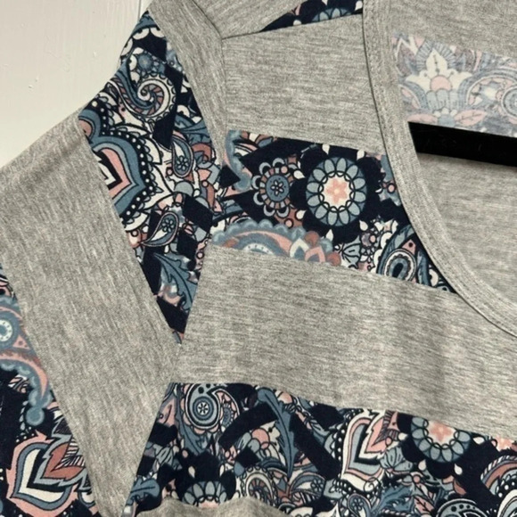 LuLaRoe Julia Midi Dress Fitted Boho Floral Striped Print Size XL NWT - Picture 2 of 6